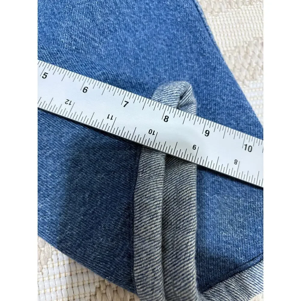 Bristol Blues Size 30 Women's Long Jean Shorts Blue Denim